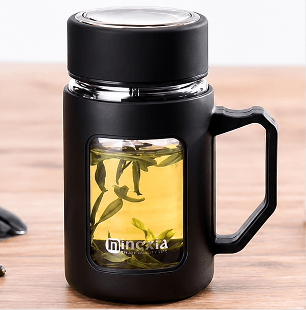 500ml Borosilicate Tea Mug with Airtight Lid