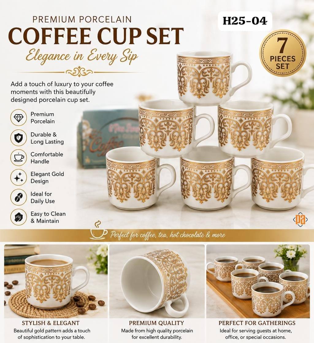 6PCS Premium Printed Cup Set โ 160ML
