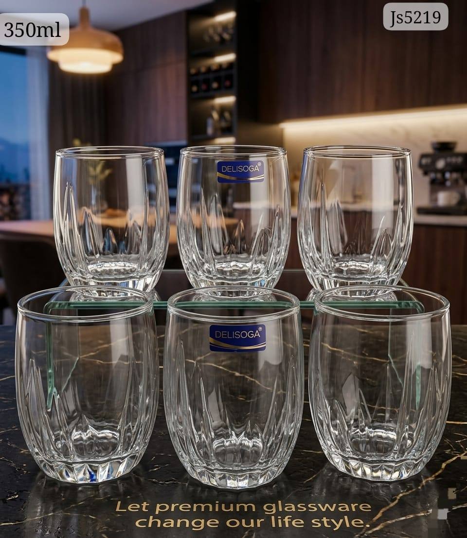 New Model Glass Mug Set – 6PCS (350ML)