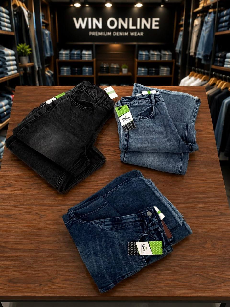 LADIES BIG FOLD DENIM AVAILABLE