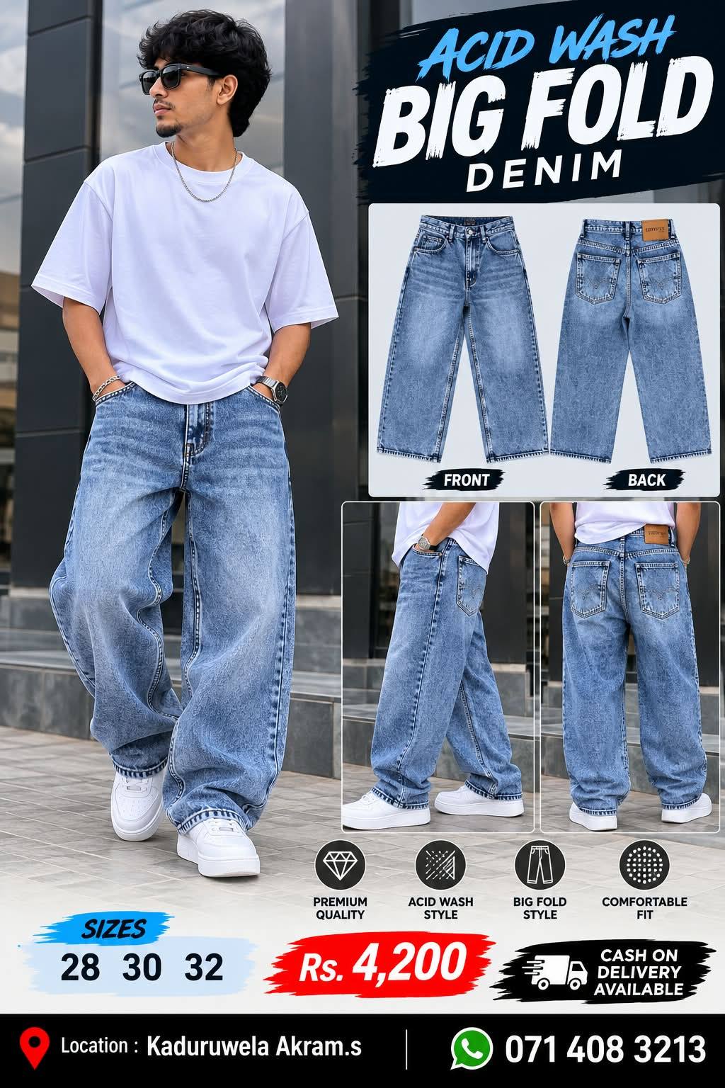 PREMIUM QUALITY BIG FOLD DENIM