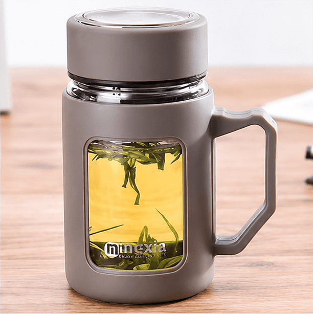 500ml Borosilicate Tea Mug with Airtight Lid