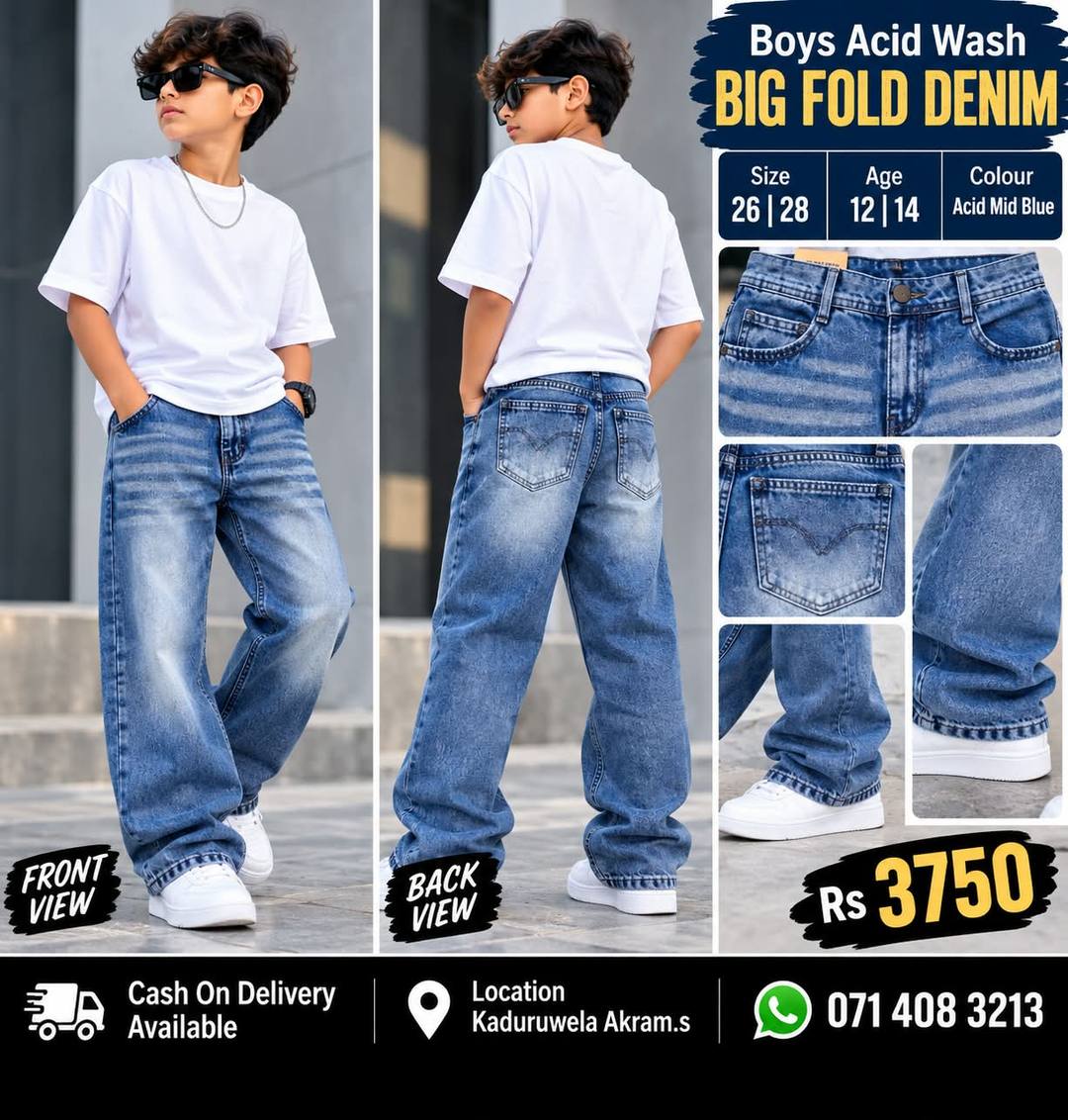 BOYS BIG FOLD DENIM