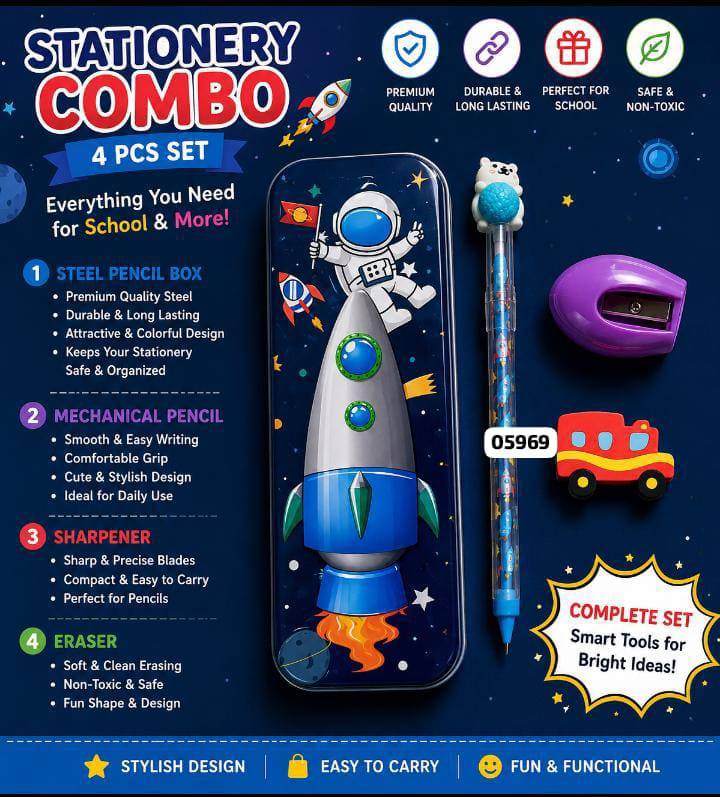 4pcs Stationery Combo Set