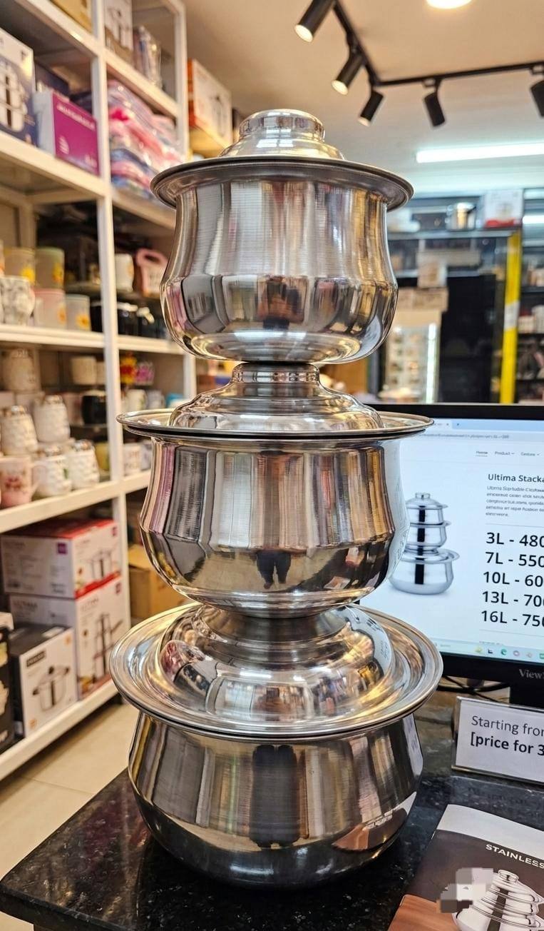 3PCS POLISHED RAWANA ALUMINIUM SET FOR SALE