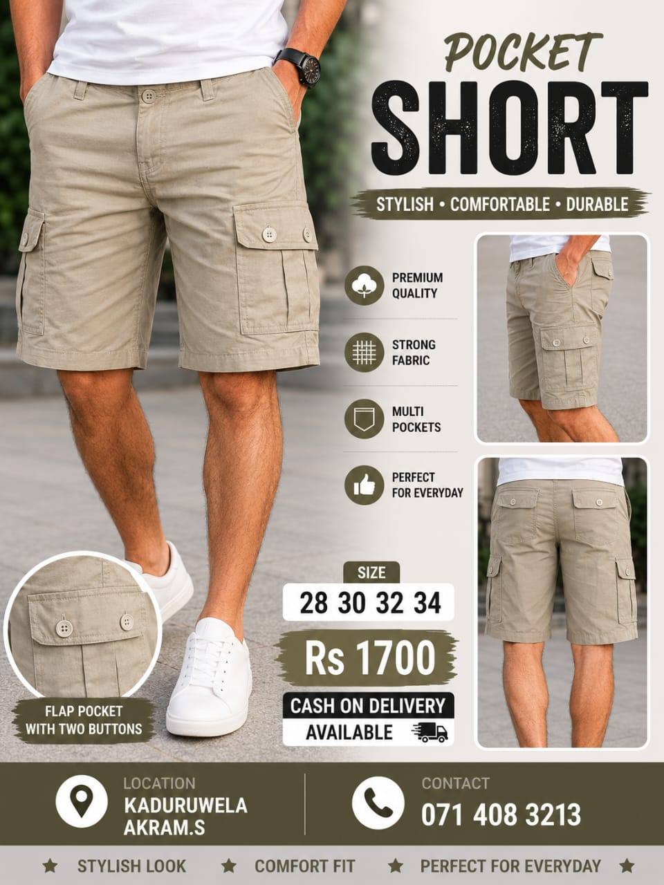 Premium Pocket Cargo Shorts