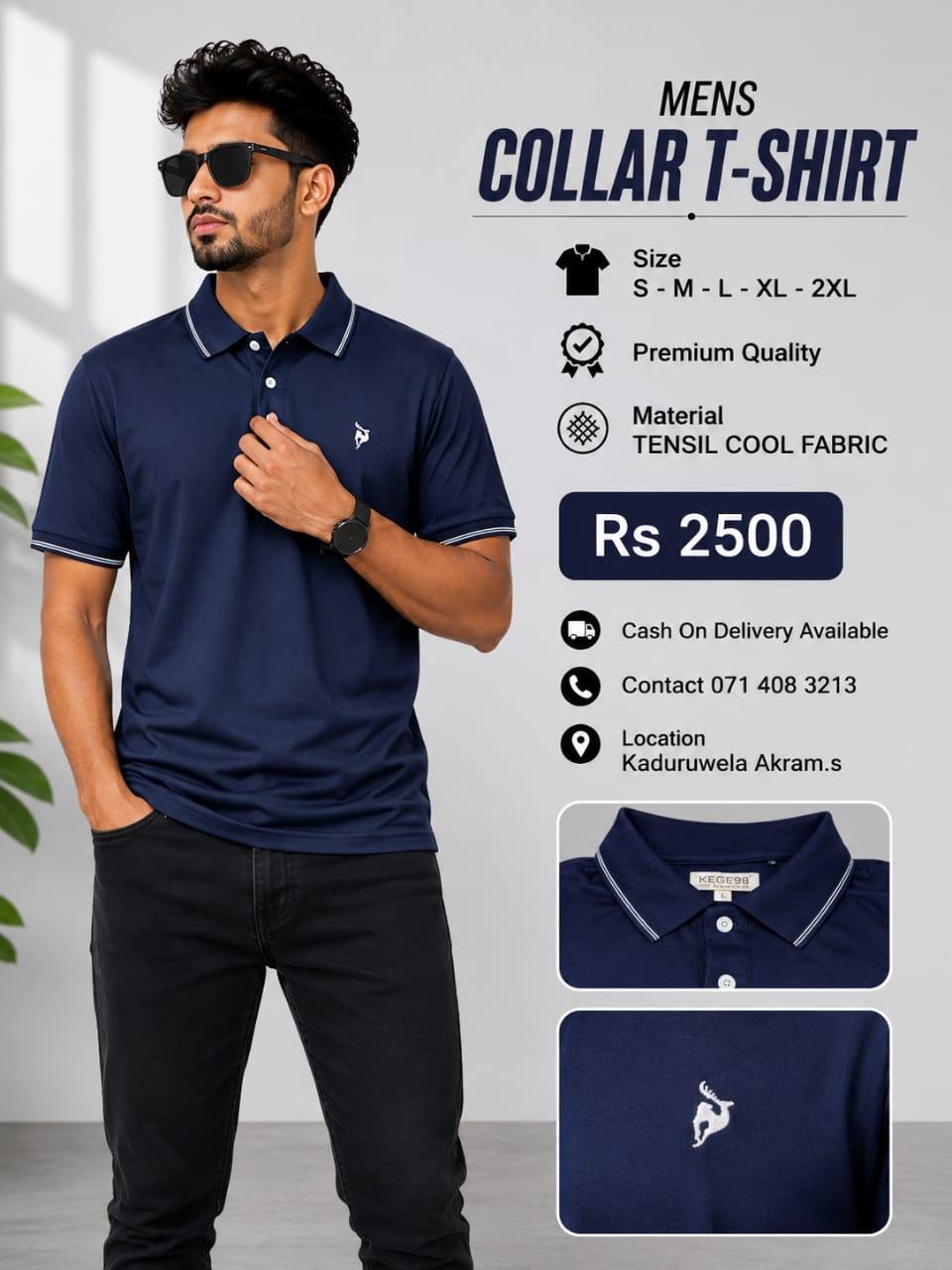 Mens Collar T-Shirt Available