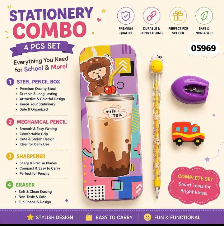 4pcs Stationery Combo Set