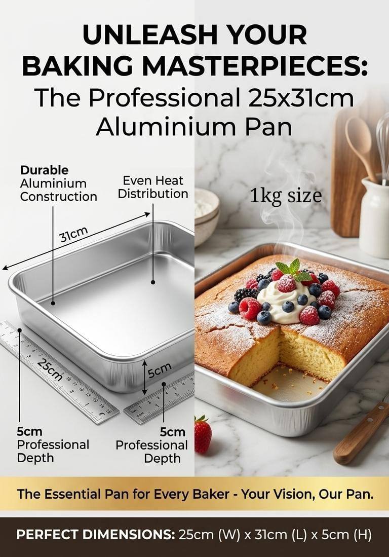 Aluminium Cake Baking Pan – 1kg Size