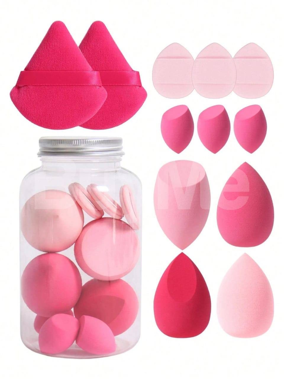 12PCS MAKEUP SPONGE - RED