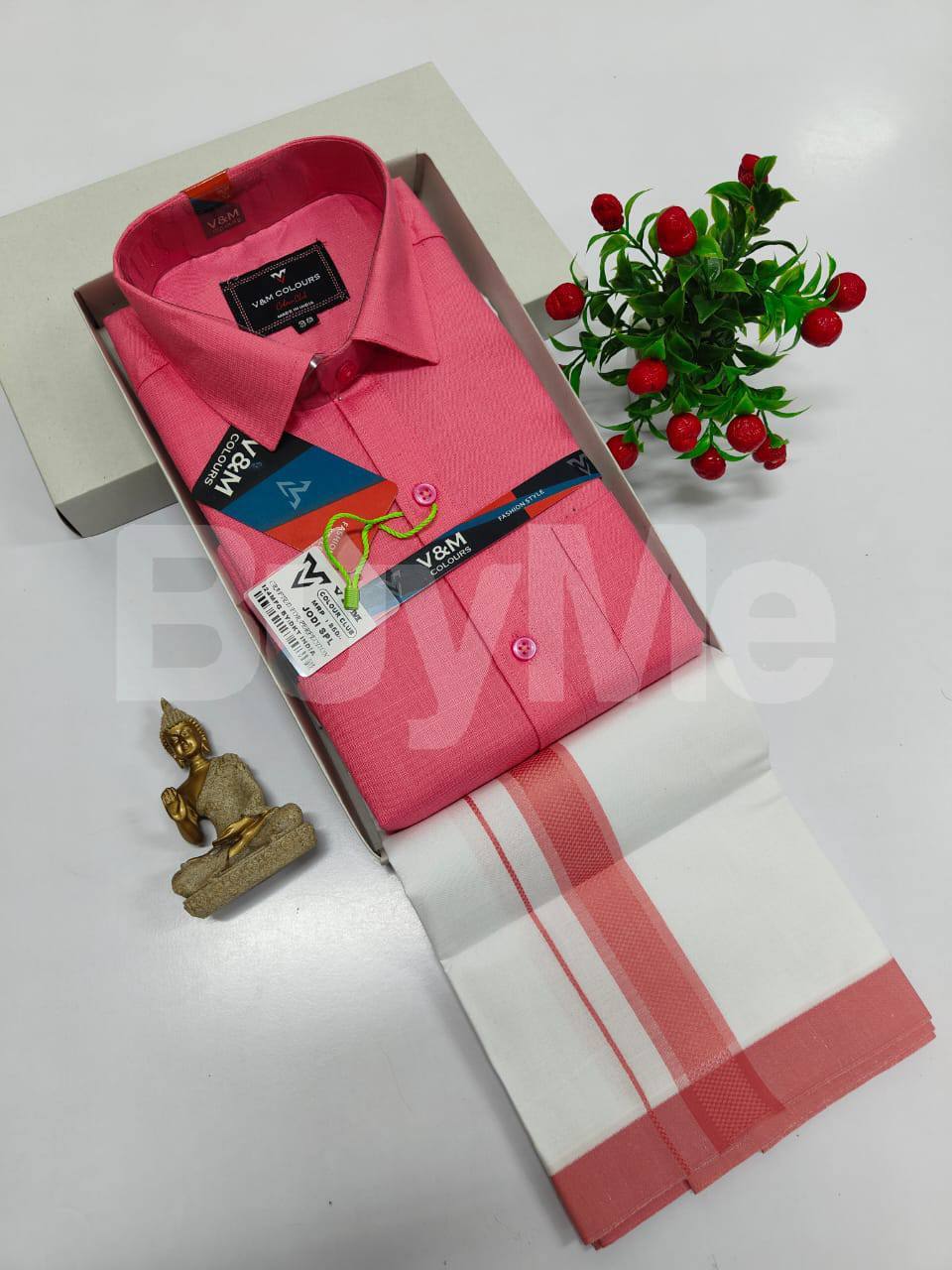 COTTON BLENDED HEAVY QUALITY SHIRT & DHOTHI