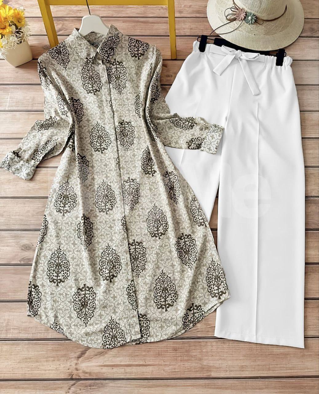KURTI AND PLAZZO PANT SET