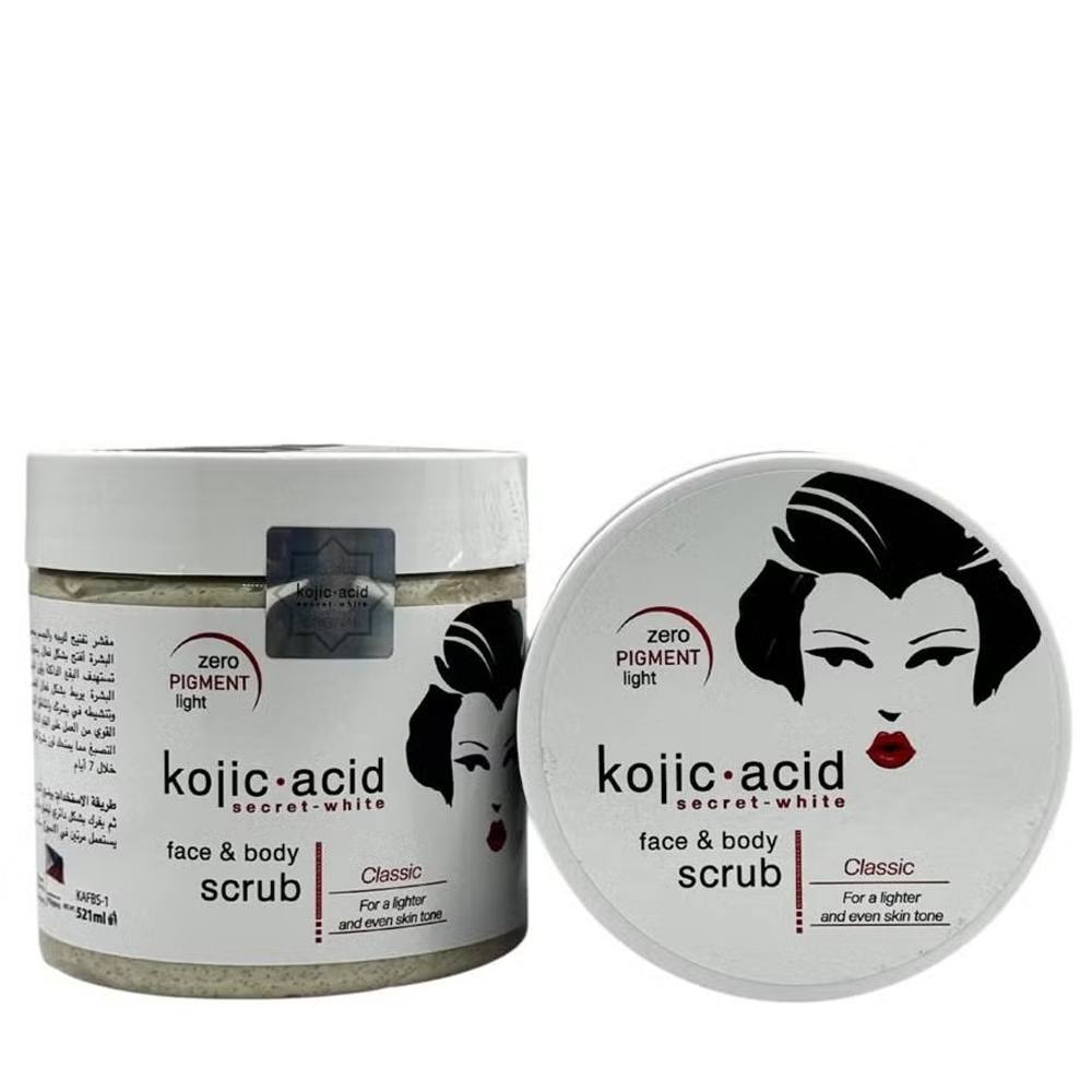 Kojic Acid Secret White Face and Body Scrub โ 521ml