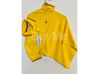 PREMIUM QUALITY. LACOSTE BRAND COLLAR T-SHIRTS - YELLOW