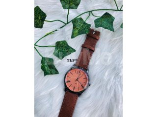 CK GENS BELT WATCH - BROWN