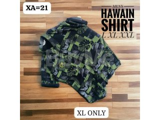 HAWAIN SHIRT - BLACK AND GREEN