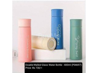 DOUBLE - WALLED GLASS WATER BOTTLE - 400ML