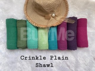 CRINKLE PLAIN BIG SHAWL