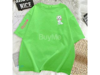 WOMEN'S HELLO KITTY BAGGY TSHIRT - LIGHTGREEN