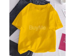 WOMEN'S PLAIN BAGGY TSHIRT - YELLOW