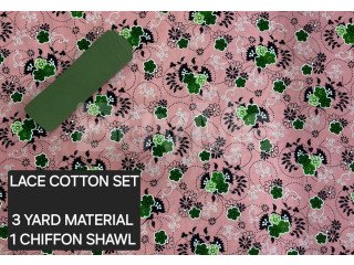 LACE COTTON SET 8 - PINK & GREEN