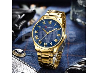 CURREN GOLD BLUE LUXURY MENS WATCH