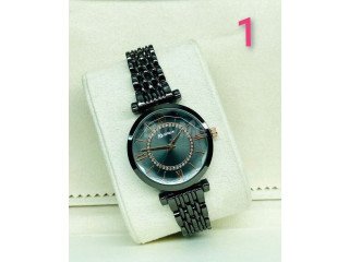 ORIX STAINLESS STEEL BLACK LADIES WATCH