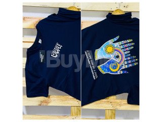 PREMIUM QUALITY CREW NECK PRINTED TSHIRT - DARK BLUE