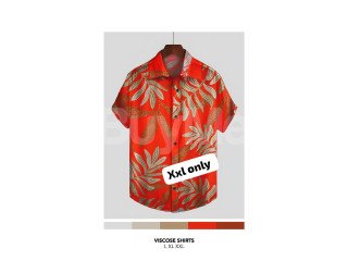 LEAF PRINTED SHORT SLEEVE SHIRT