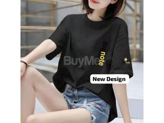 LADIES BAGGY TSHIRT - BLACK