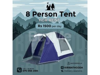 8 PERSON CAMPING TENT - FOR RENT