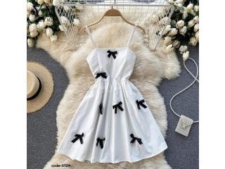 SHORT FROCK - MASHA MATERIAL (WHITE)