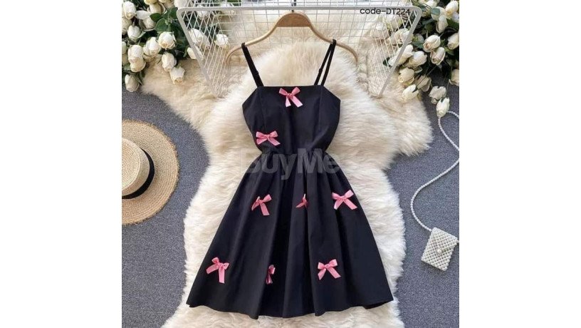 short-frock-masha-material-black-and-pink-big-0