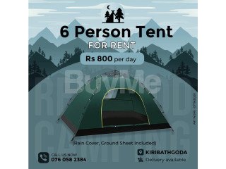 6 PERSON TENT - RENT