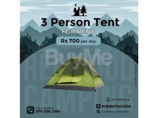 3 PERSON TENT - RENT