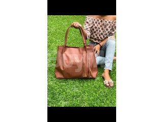 LADIES HANDBAG - LIGHT BROWN