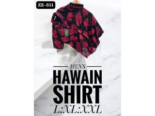 HAWAIN SHIRT - RED AND BLACK