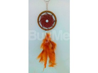 SMALL DREAM CATCHER - ORANGE AND BROWN