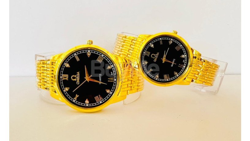 couple-friendship-watch-gold-strap-with-black-dial-big-0