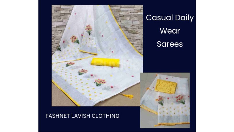 casual-wear-saree-white-yellow-big-0