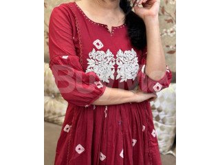 LADIES KURTI FULL KIT - RED