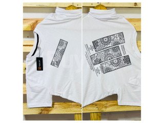 DOUBLE SIDE PRINT CREW NECK TSHIRT - WHITE