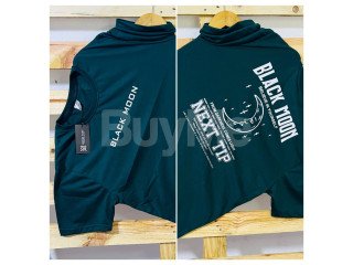 DOUBLE SIDE PRINT CREW NECK TSHIRT - FOR MEN (DARK GREEN)