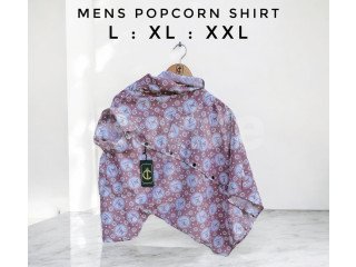 MENS HALF SLEEVE POPCORN SHIRT - PINK