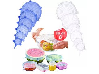 6 PCS REUSABLE SILICONE FOOD WRAP (P00164)