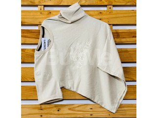 CREW NECK PLAINT SHIRTS - BEIGE