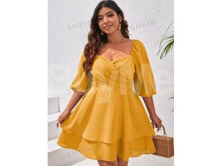 LADIES FROCK - YELLOW