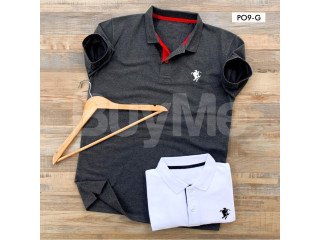 MENS POLO T-SHIRT - GREY