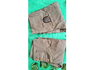 5 BUTTON COTTON TROUSER - BEIGE