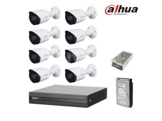 DAHUA SECURITY CAMERA SYSTEM WITH INSTALLATION (8P)